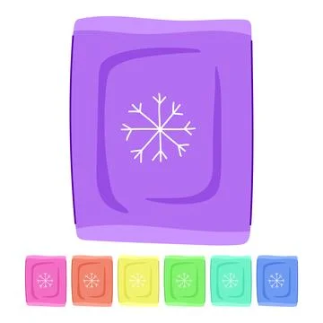 Swelling ice pack for injuries vector cartoon graphic Stock Illustration
