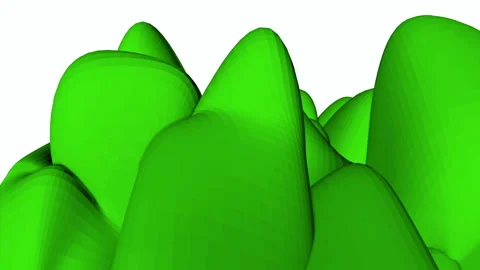 Swelling undulating green surface. abstract background. 3D rendering Stock Footage 95311626