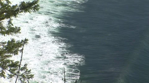 Swells rolling towards shore Stock Footage 60407583