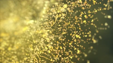 Swerm of yellow particles - Animated mot... | Stock Video | Pond5