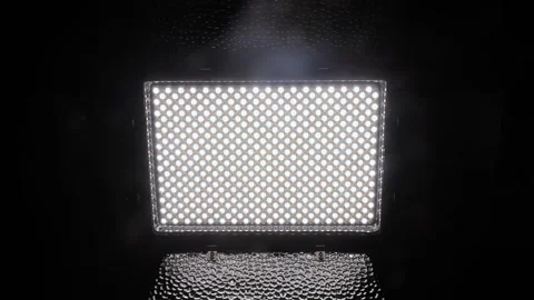 Swift activation and gradual dimming of a dynamic LED panel with wings in Stock Footage 259398785