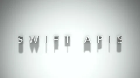 Swift apis 3D title animation with shadows on a white background Vídeos de archivo 297571848