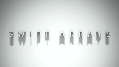 Swift arrays 3D title animation white text on a white background Stock Footage 299822054