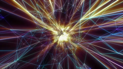 Swift attack of laser beams on a black background. Stock Footage 124023652