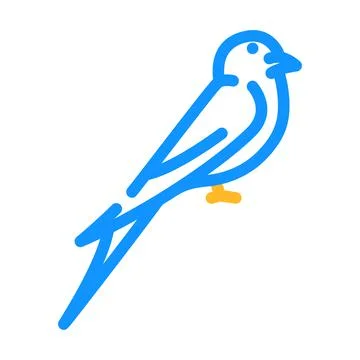 Swift bird color icon vector illustration Illustrazione stock