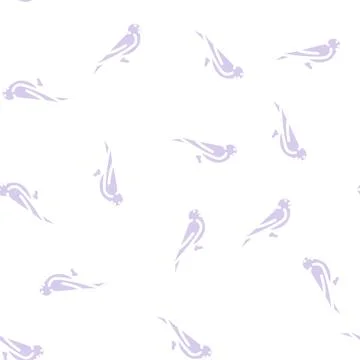 Swift bird glyph vector seamless pattern Stock Illustration