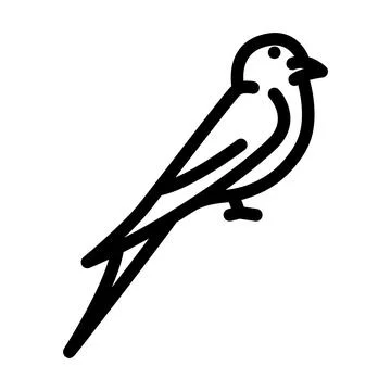 Swift bird line icon vector illustration Stock Illustration