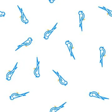 Swift bird vector seamless pattern Illustrazione stock