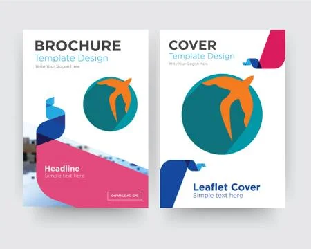 Swift brochure flyer design template Free Stock Illustration