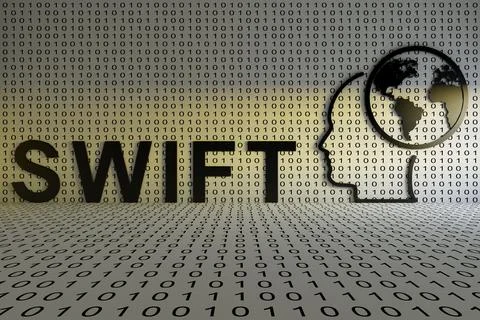 SWIFT concept text sunlight 3D illustration Stock Illustration