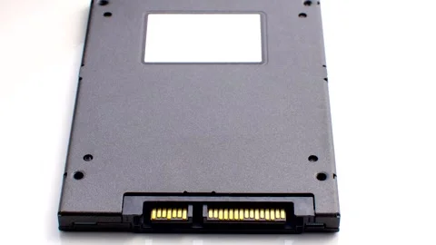 Swift Connectivity - Close-up of an SSD highlighting the precision of conne.. Stock Footage 261097726