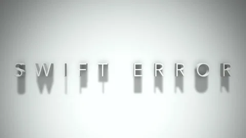 Swift error 3D title animation with shadows on a white background Stock Footage 297571863