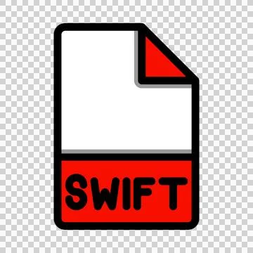 Swift file type format icon. extension document files icons symbol.  스톡 일러스트