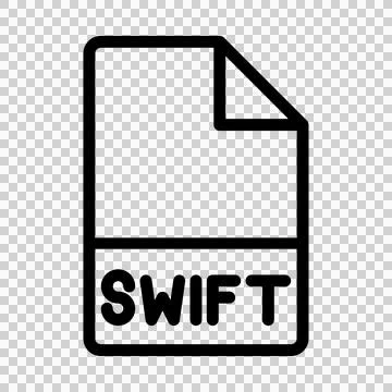 Swift file type icons. files and document format design icon symbol. 스톡 일러스트