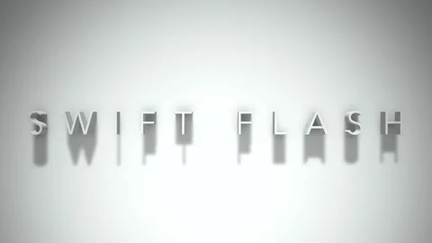 Swift flash 3D title animation with shadows on a white background Stock Footage 297570591