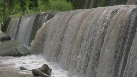 The swift flow of the river, from a close distance Stock Footage 234941218