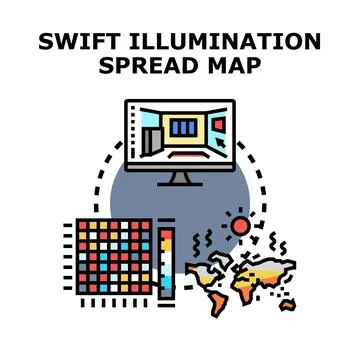 Swift illumination spread mapping global light analysis Stockillustratie