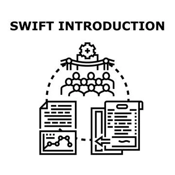 Swift introduction concept vector illustration with people Stock Illustration