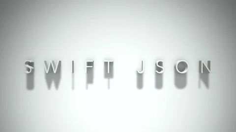 Swift json 3D title animation with shadows on a white background Video stock 297571849