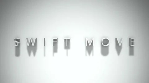 Swift move 3D title animation with shadows on a white background Stock Footage 297386272