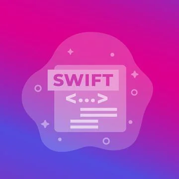 Swift programming, coding vector Illustrazione stock