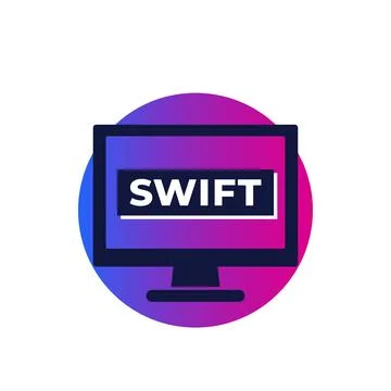 Swift programming vector icon on white Illustration