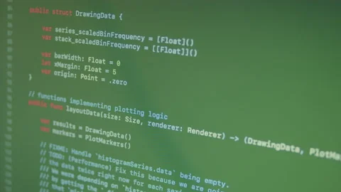 Swift Scroll and Typing Machine Learning Code  Video stock 167395056