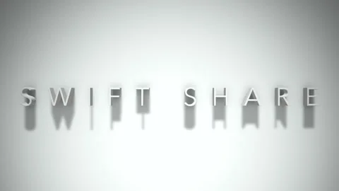Swift share 3D title animation with shadows on a white background Vídeos de archivo 297570612