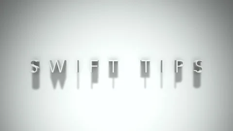 Swift tips 3D title animation with shadows on a white background Stock Footage 297571868