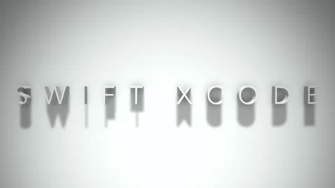 Swift xcode 3D title animation with shadows on a white background Video stock 297571857