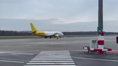 Swiftair DHL Boeing 737 Stock Footage 293436017