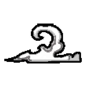 Swiftness speed smoke cloud pixel art vector illustration Stock Illustration