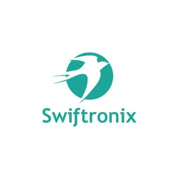 Swiftronix logo design template for technology Stock Illustration