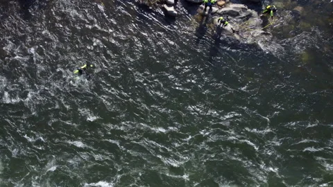 Swiftwater Rescue Class Training 04 Stock Footage 259342425