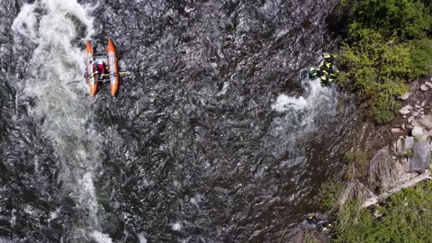 Swiftwater Rescue Class Training 06 Stock Footage 259342885