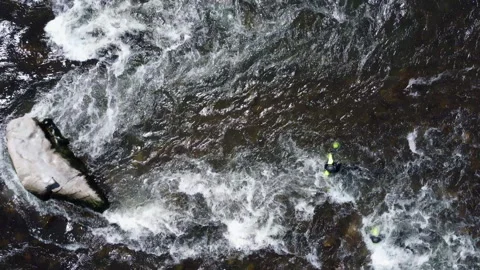Swiftwater Rescue Class Training 07 Stock Footage 259343623