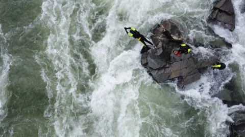 Swiftwater Rescue Class Training 10 Stock Footage 259344197