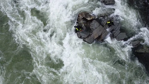 Swiftwater Rescue Class Training 11 Stock Footage 259345030