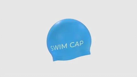 Swim Cap Rotating on a Transparent Background. Seamless Loop. 4K Stock Footage 311793684