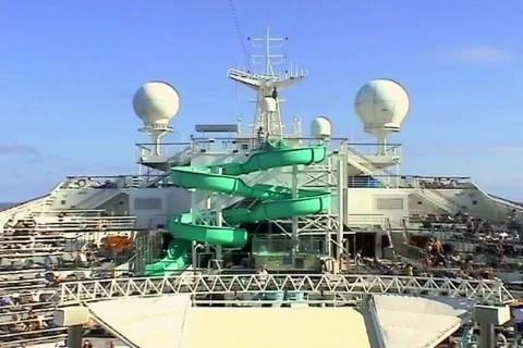Swim Deck slide cruise no audio Stock Footage