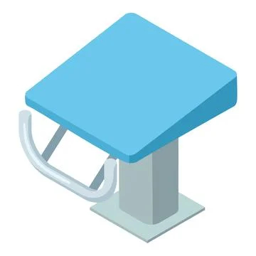 Swim diving board icon, isometric style Stock Illustration