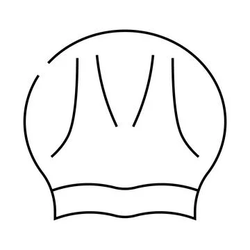 Swim hat cap line icon vector illustration Stock Illustration