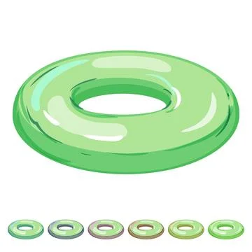 Swim inflatable ring cartoon vector graphic 스톡 일러스트