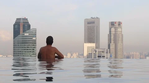 Swim in a pool Stock Footage 102036363