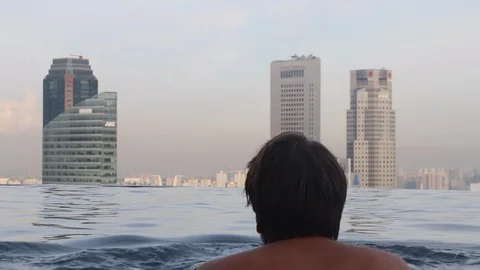 Swim in a pool Stock Footage 102036457