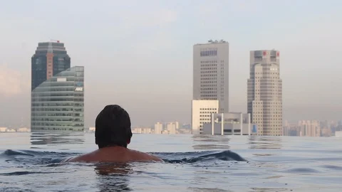 Swim in a pool Stock Footage 102036488