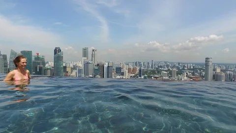 Swim in a pool Stock Footage 102043648