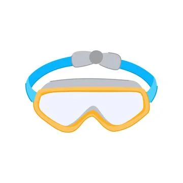 Swim pool goggles cartoon vector illustration イラスト素材