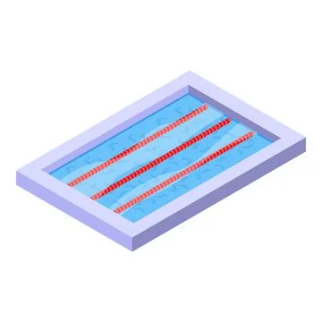 Swim pool icon isometric vector. Water park Illustrazione stock