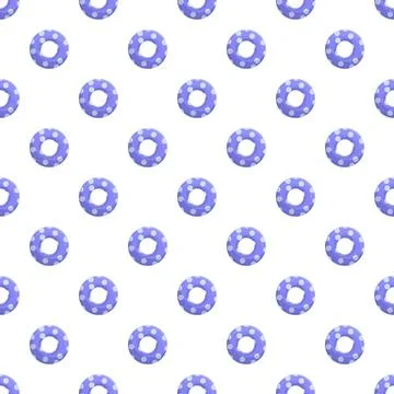 Swim rings creating a seamless pattern background Stock Illustration